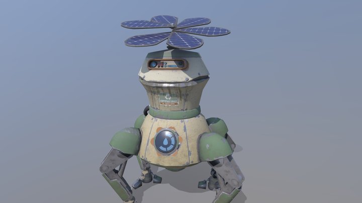 DAE GameArt 2 Robuddy - RecycloBot 3D Model