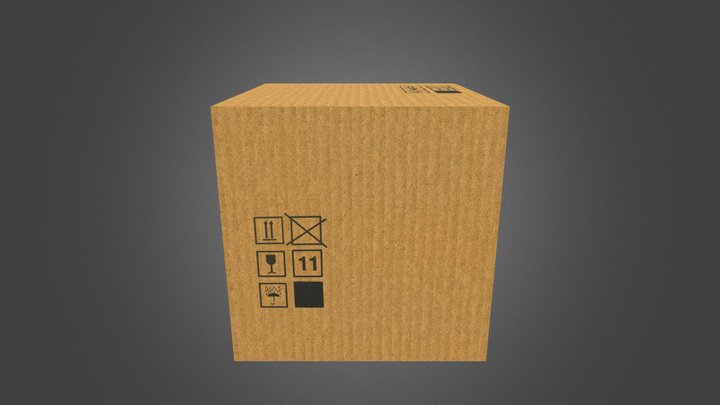 Cardboard Box Model 1(Caja Carton Modelo 1) 3D Model