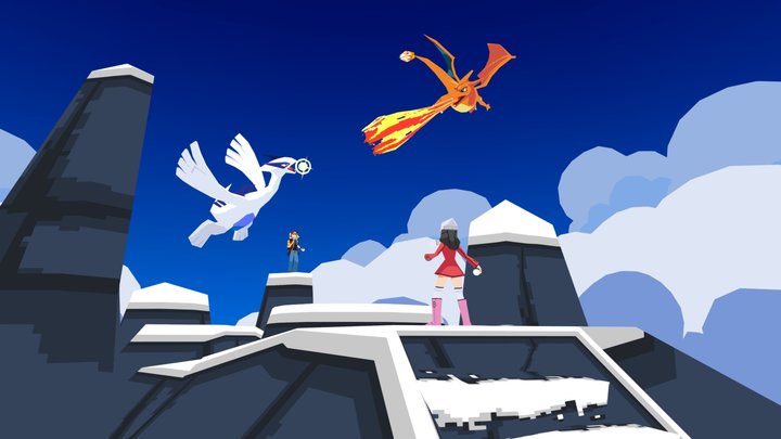 VG Remix Pokémon Scene 3D Model