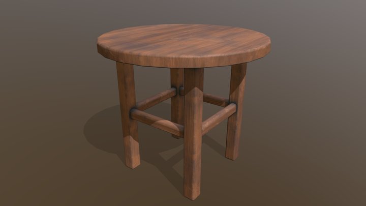Old dusty stool 3D Model