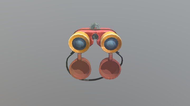 Stylized Binoculars 3D Model