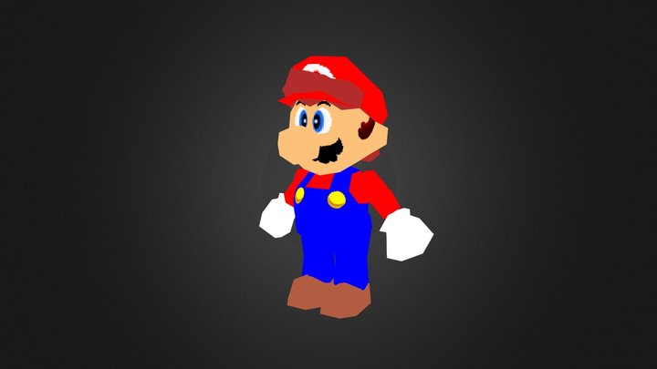 Nintendo 64 - Super Mario 64 - Mario 3D Model