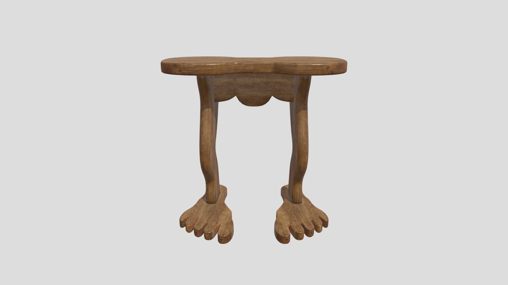 Whimsical Two Legged Stool