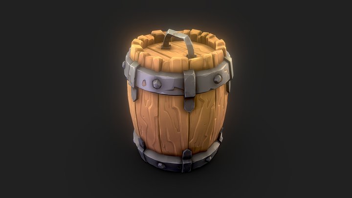 Stylised Barrel Mark II – Free 3D Model STL