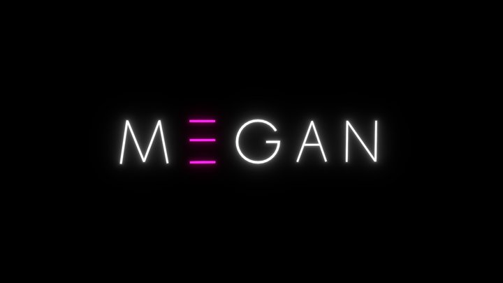 MEGAN MOVIE ANIMATED LOGO INTRO 3D Model