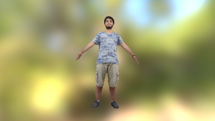 Young Man T Pose 3D Model
