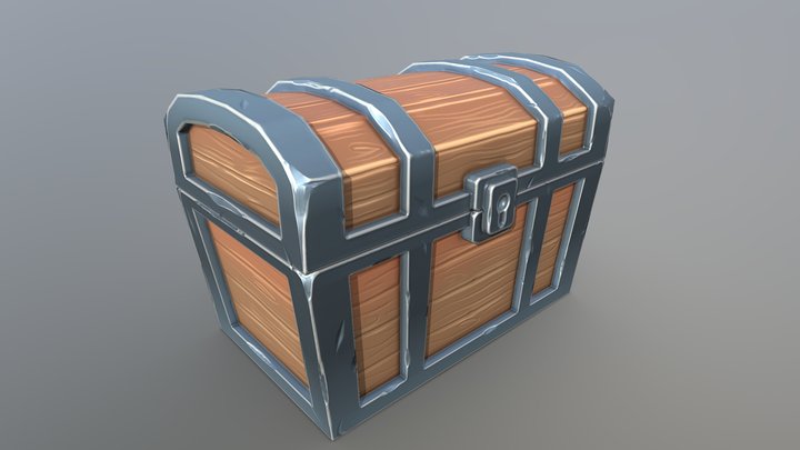 Stylized Treasure Chest 3D Model