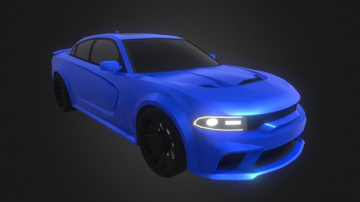 Dodge Chargeer Hellcat - MidPoly 3DModel 3D Model