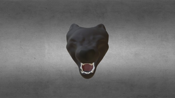 wolf head growl 3D Model