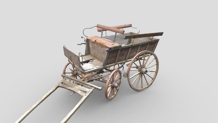 PBR Medieval Carriage Coach Photoscan 3D Model