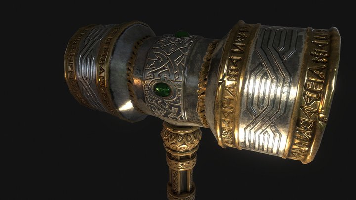 Warhammer | Dwarven Hammer 3D Model