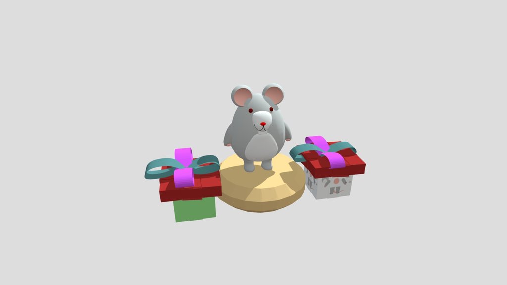 3d Mouse Modeling With Gift Box Modeling