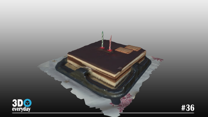 Day#36: Chocolate cake – Modello 3D gratuito STL
