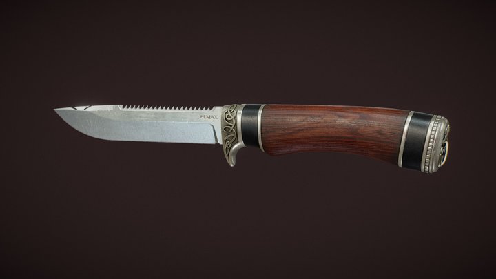 Hunter Knife 3D Model