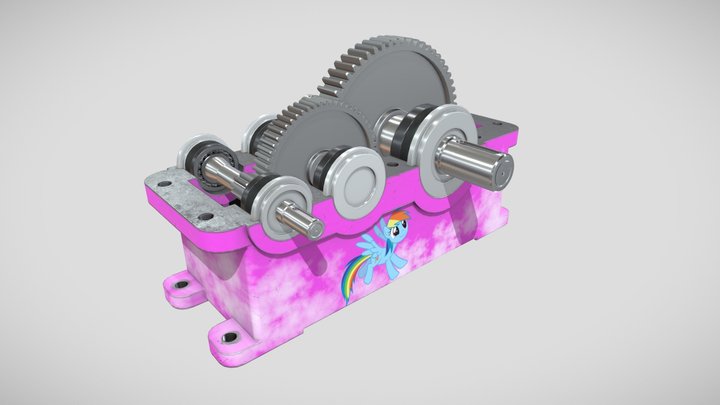 Gearbox 2-step mechanism. Exclusive Pony style!) 3D Model