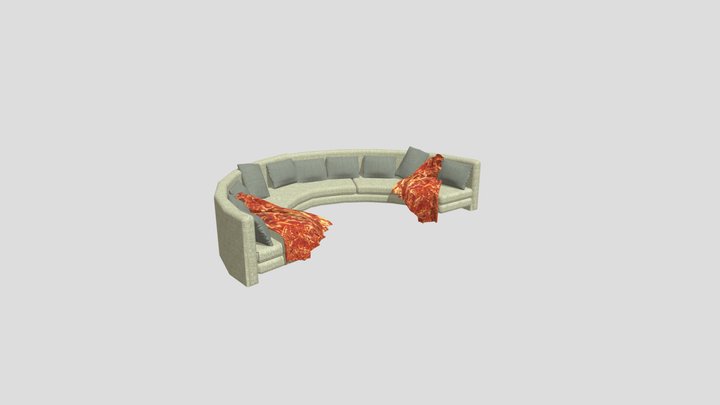 Couch pizzafolly 3D Model