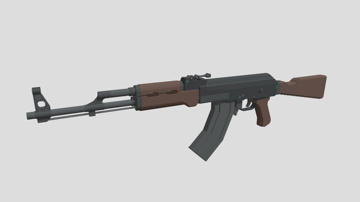 Minecraft: AK-47 3D Model
