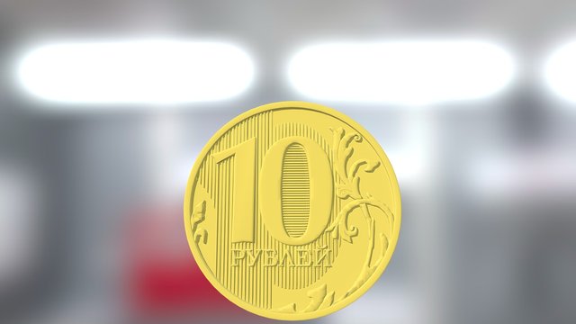 10 рублей 3D Model