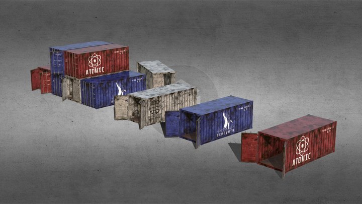 Shipping Containers 3D Model