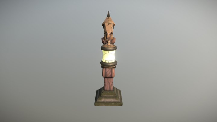 Styled Lamp Post 3D Model