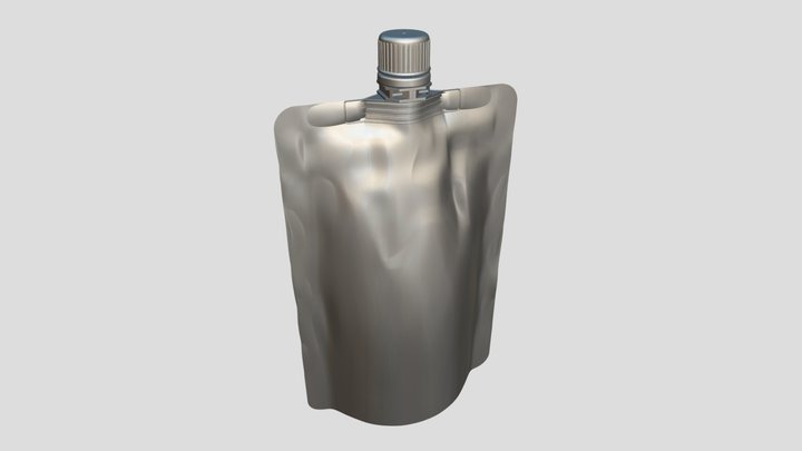 Aluminum Packaging Pouch 3D Model