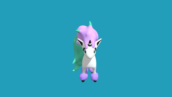 Galarian Ponyta 3D Model