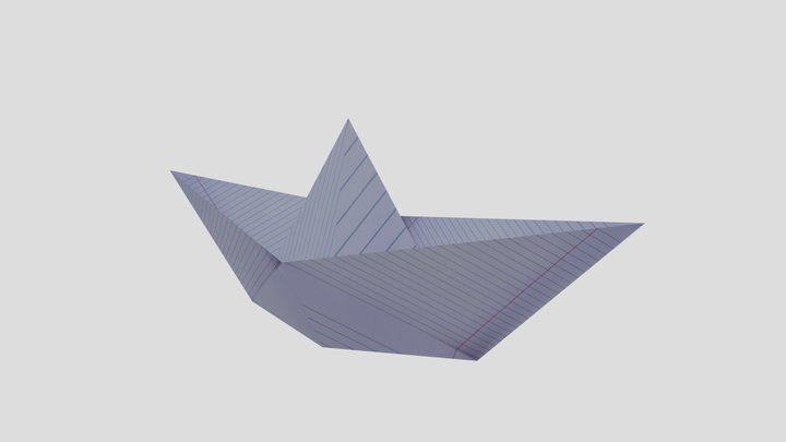 Paper Boat 3D Model