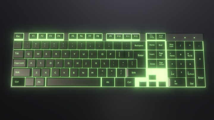 RGB KEYBOARD 3D MODEL 3D Model