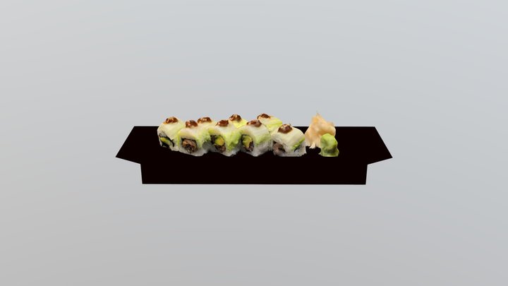 Insideout Roll Chinakohl mit Austernpilz 3D Model