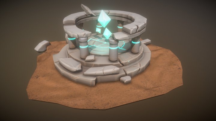 Small stylized enviornment 3D Model