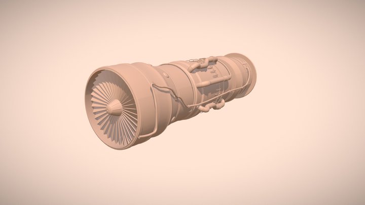 Engine Turbine 3D Model