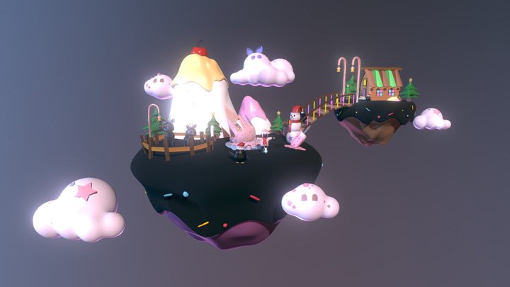Candy Christmas Farm 3D Model