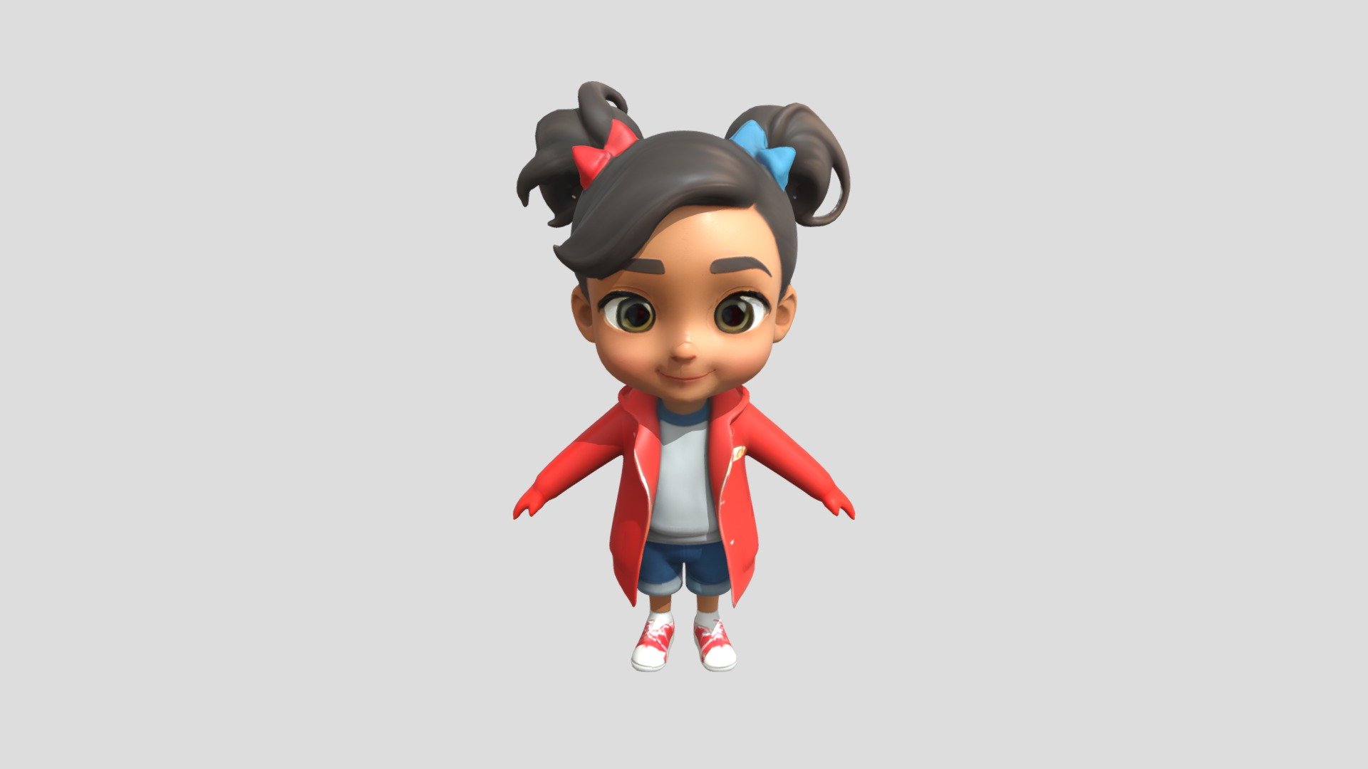 Cute animated child character - 3D model by gandhichejarla [927fafd ...