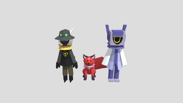 Low Poly Oneshot Solstice Trio 3D Model