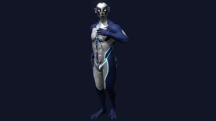 Humanoid fantasy creature (another variant) 3D Model