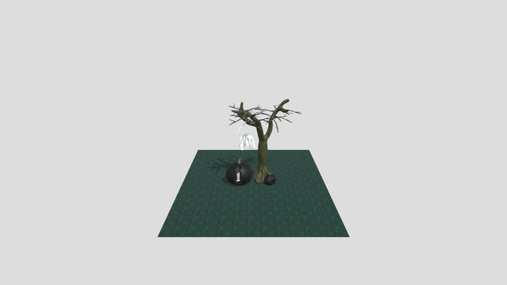 Halloween scene 3D Model