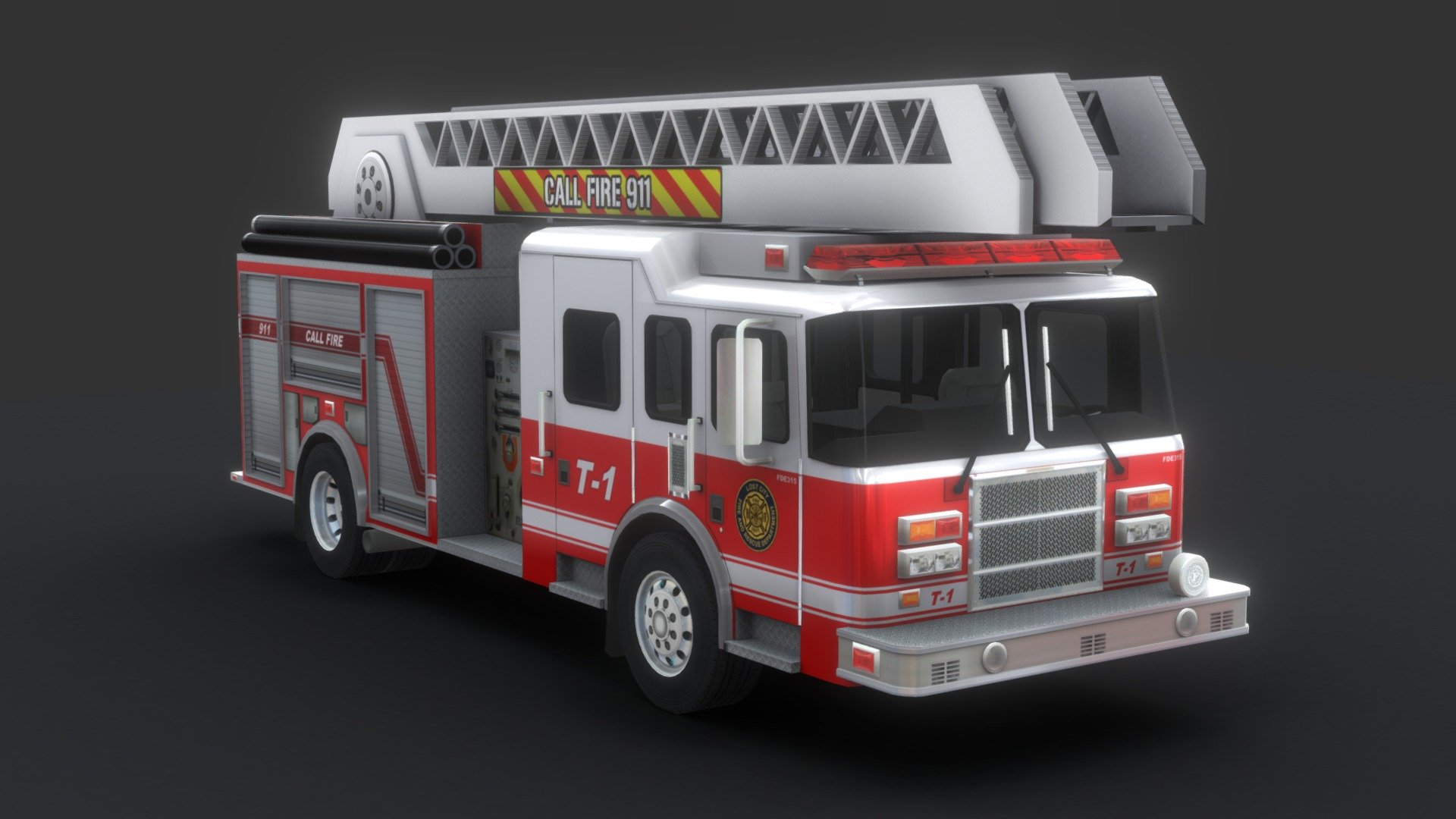 Fire Truck New Model - Buy Royalty Free 3d Model By Codexito [928203e 