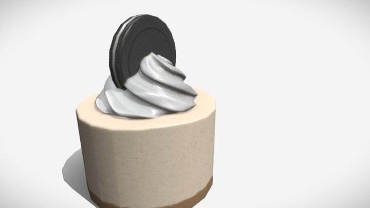 Cookies & Cream Ice Cream Cake 3D Model