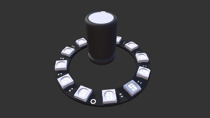 LED Ring + Capacitor 3D Model