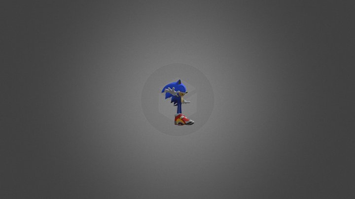 Sonic With Soap Shoes 3D Model