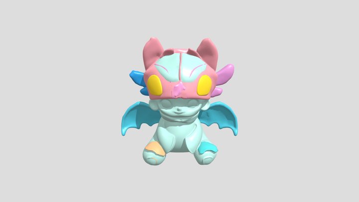 Child in dragon costume 3D Model