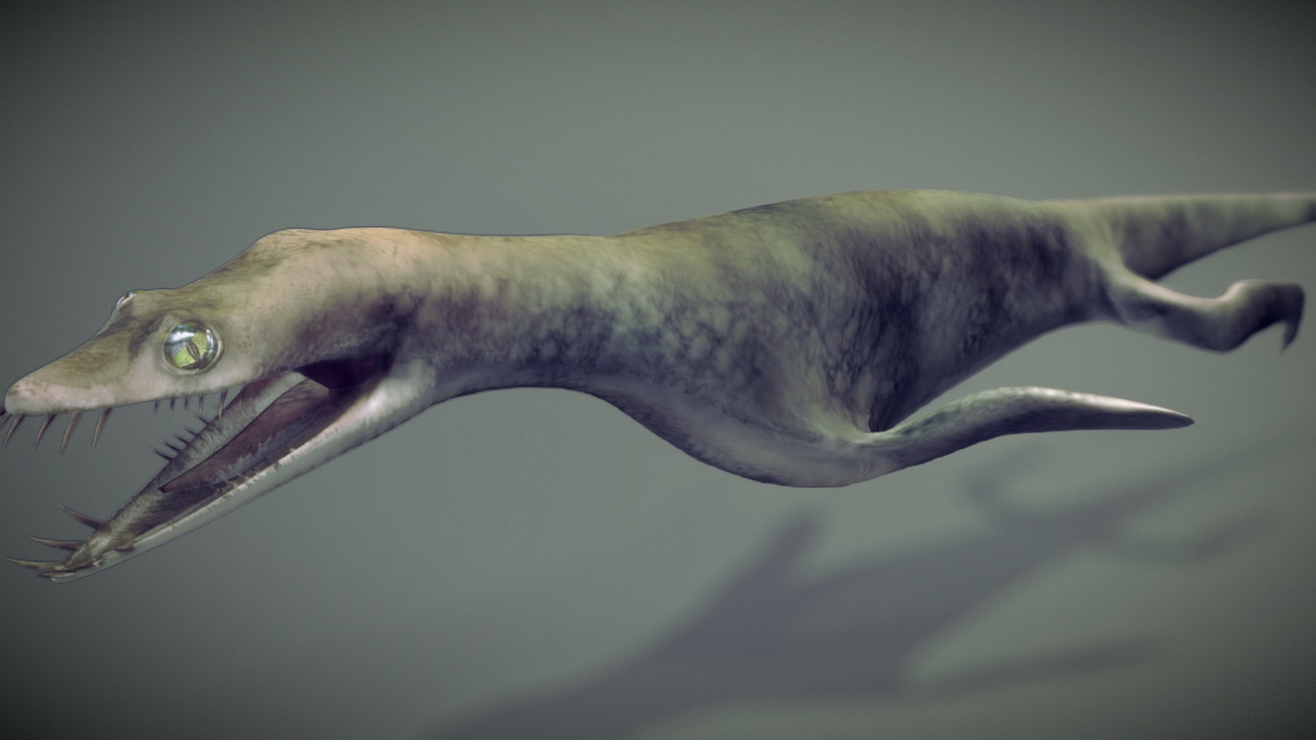 3D model Lariosaurus - This is a 3D model of the Lariosaurus. The 3D model is about a fish with a long tail.