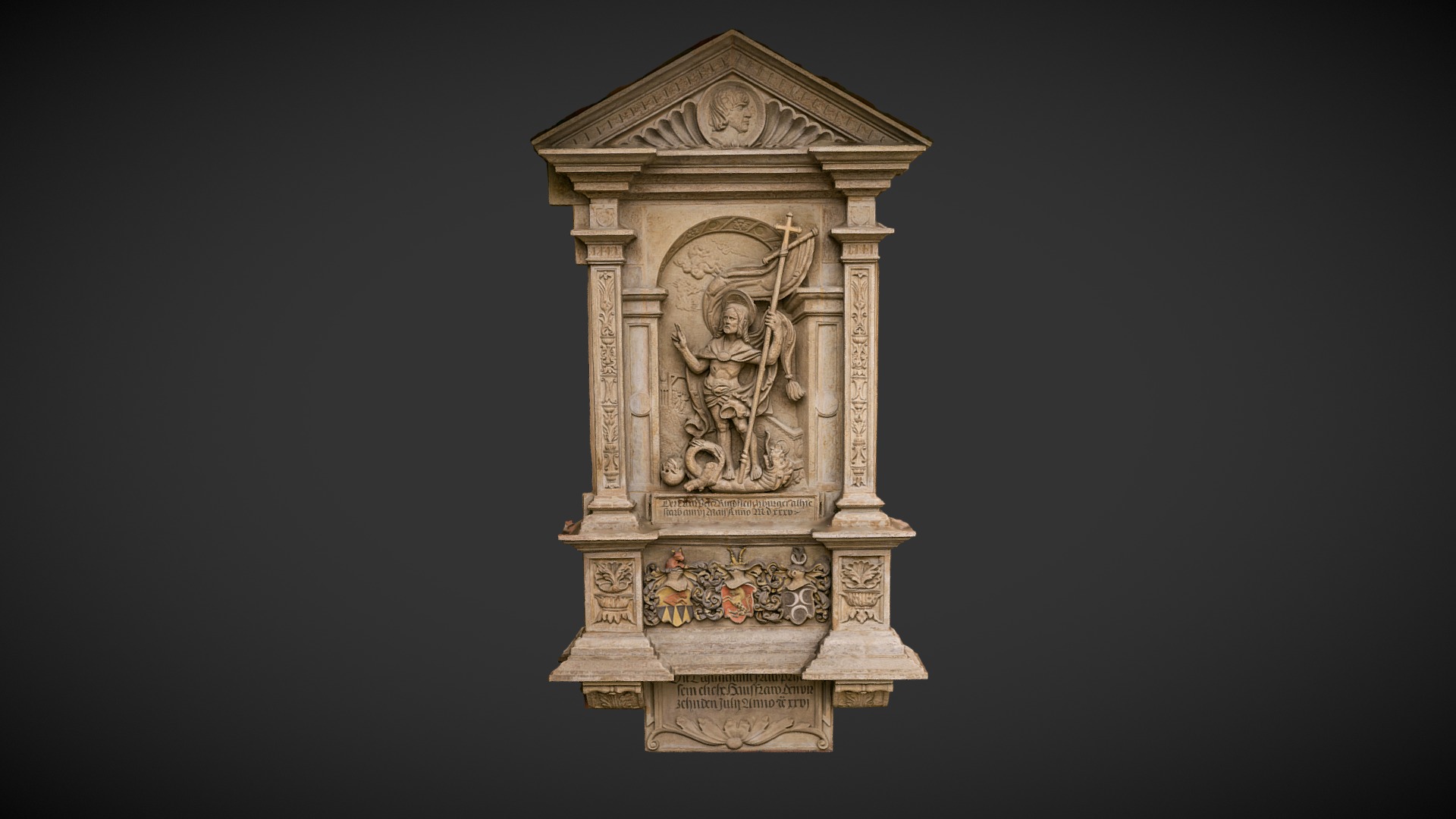 3D model Bas-Relief Сhurch - This is a 3D model of the Bas-Relief Сhurch. The 3D model is about a stone pillar with carvings.