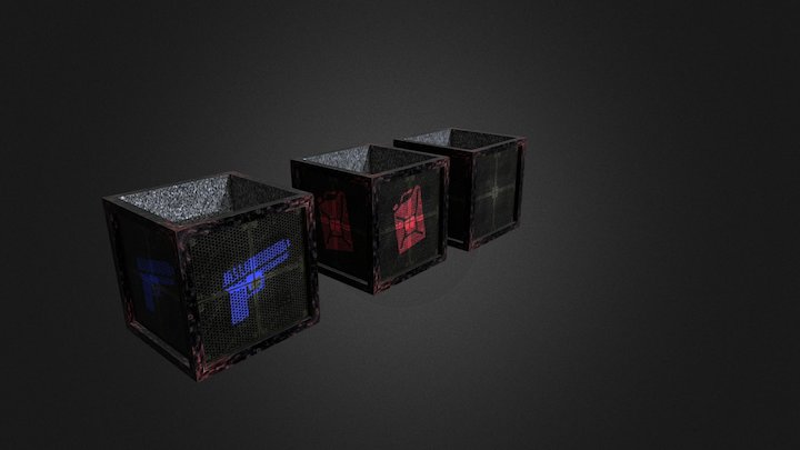 Open Crates 3D Model