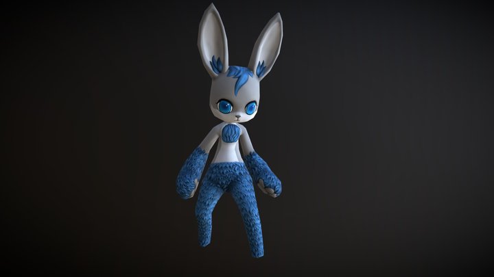 LowPoly Bunny [ Animation Ready ] 3D Model
