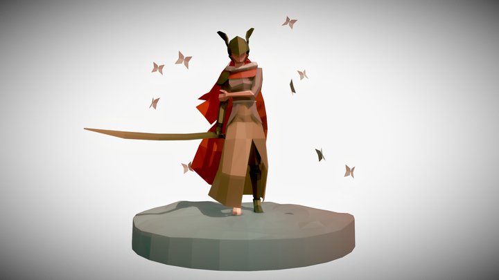 Malenia, Blade of Miquella - Lowpoly 3D Model