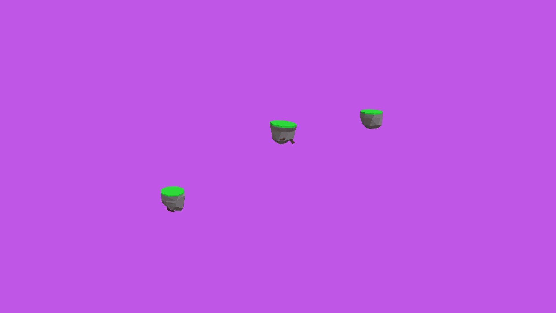 Low poly rock platforms