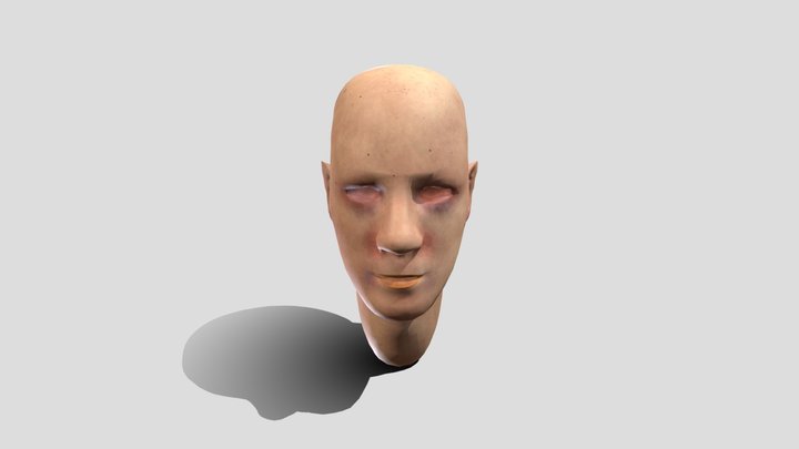 Head Retop Text 3D Model