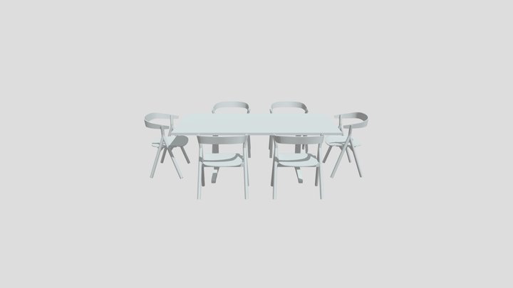 dgm 1660 dining set 3D Model