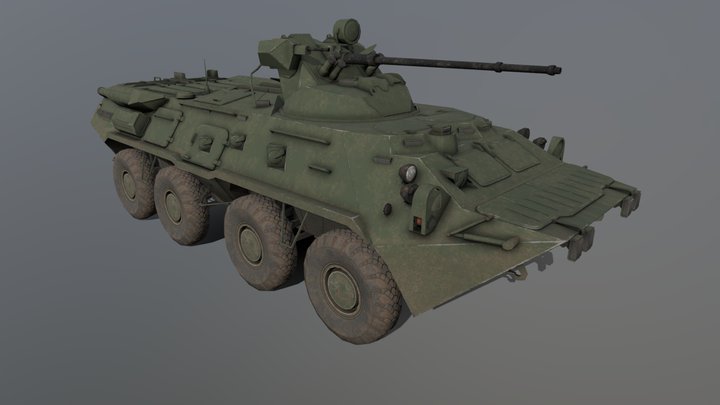 BTR80A lowpoly 3D Model